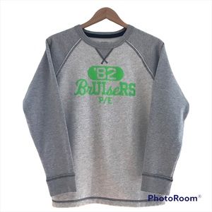 Lands’ End Pullover Crew Neck Sweatshirt Boys L (14-16) Gray EUC